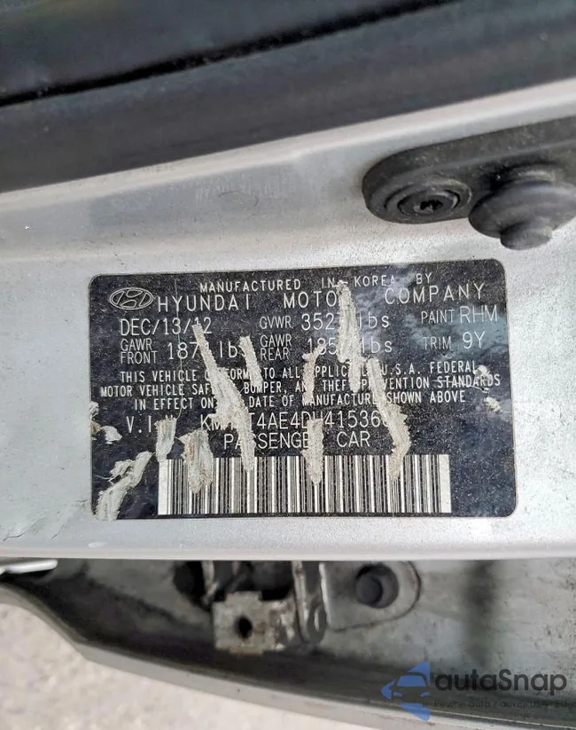 KMHCT4AE4DU415368: 79781475