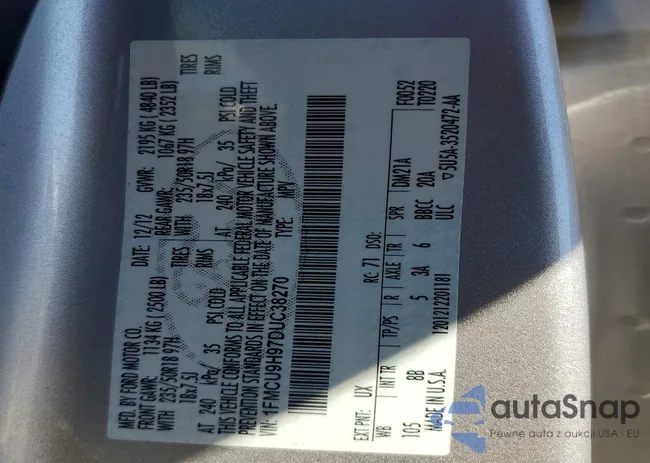 1FMCU9H97DUC38270: 45478876