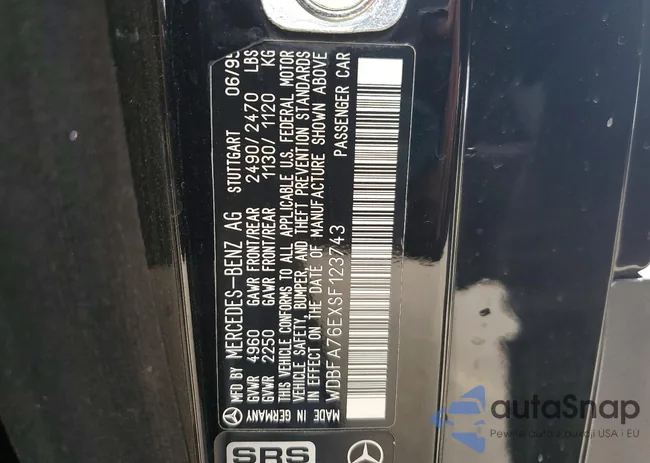 WDBFA76EXSF123743: 46007706