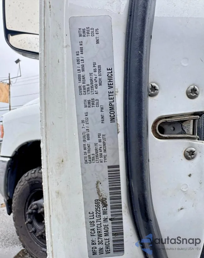 3C7WRTCL7LG225669: 46732316