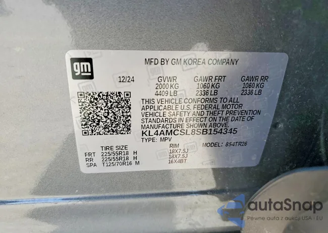 KL4AMCSL8SB154345: 45906086