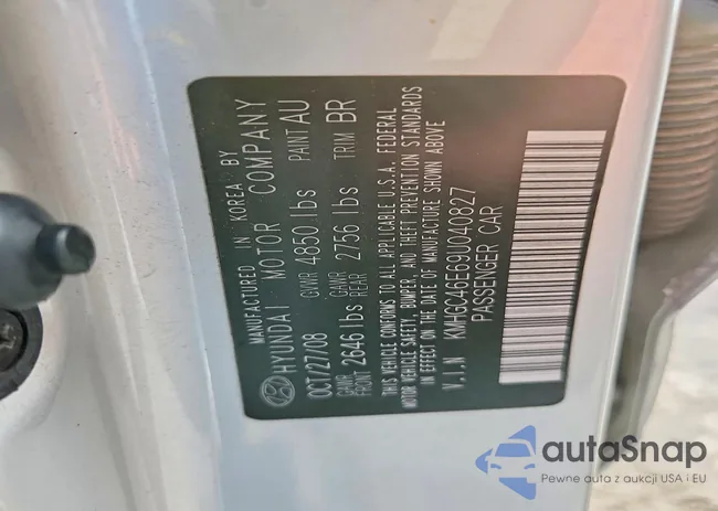 KMHGC46E69U040827: 41693216