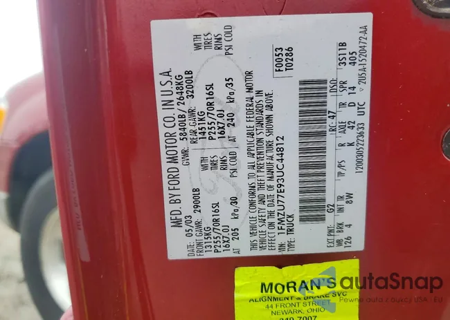 1FMZU77E93UC44812: 79709895