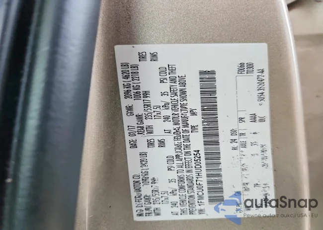 1FMCU0F71HUD05254: 41984756