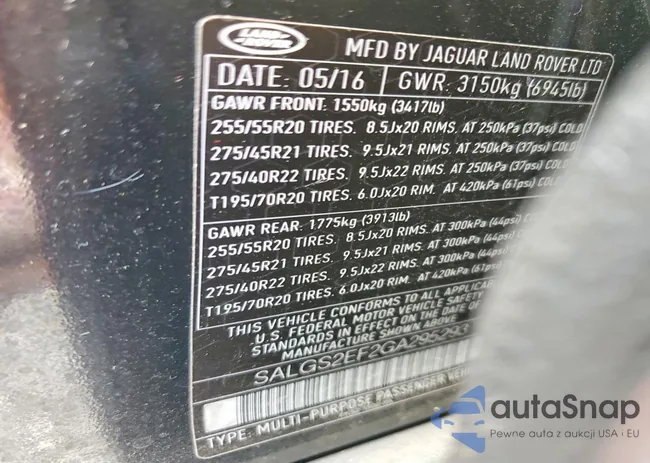 SALGS2EF2GA295293: 41618386