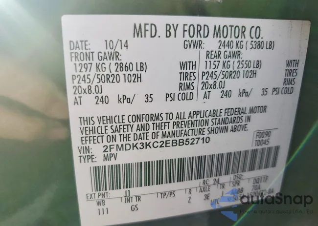 2FMDK3KC2EBB52710: 45767766