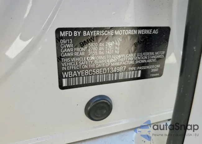 WBAYE8C58ED134987: 42016766