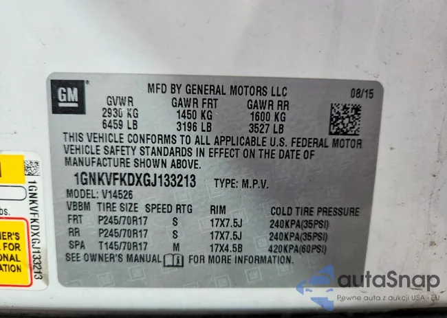 1GNKVFKDXGJ133213: 46879996