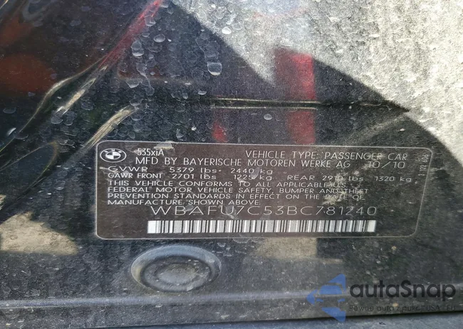 WBAFU7C53BC781240: 46206456