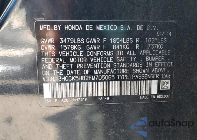 3HGGK5H82FM705065: 79127265