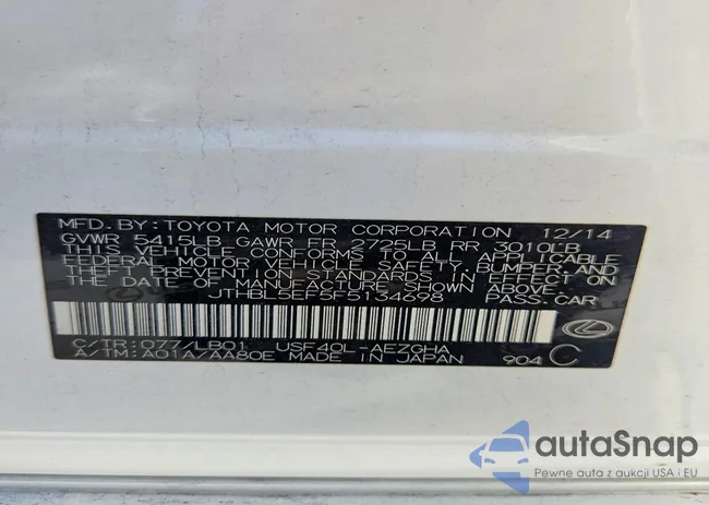 JTHBL5EF5F5134698: 79283545