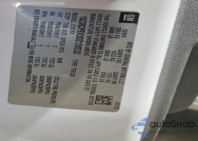 1GCRCPEX3DZ130532: 47314626