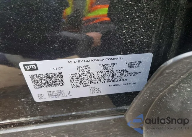 KL79MPSL5TB052404: 46298436