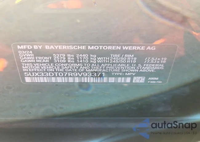 5UX33DT07R9V93371: 41970566