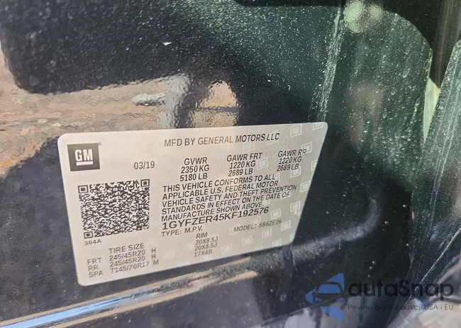 1GYFZER45KF192576: 45964876