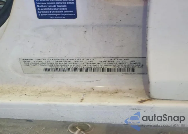 3VWST71K36M001414: 46939556