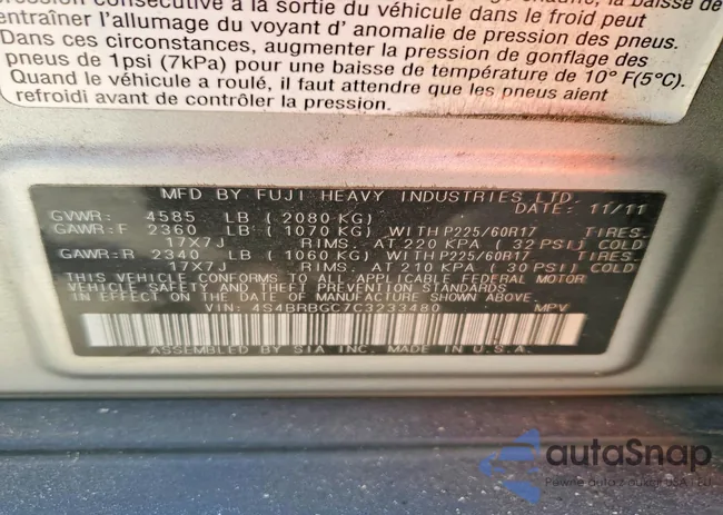 4S4BRBGC7C3233480: 79742155