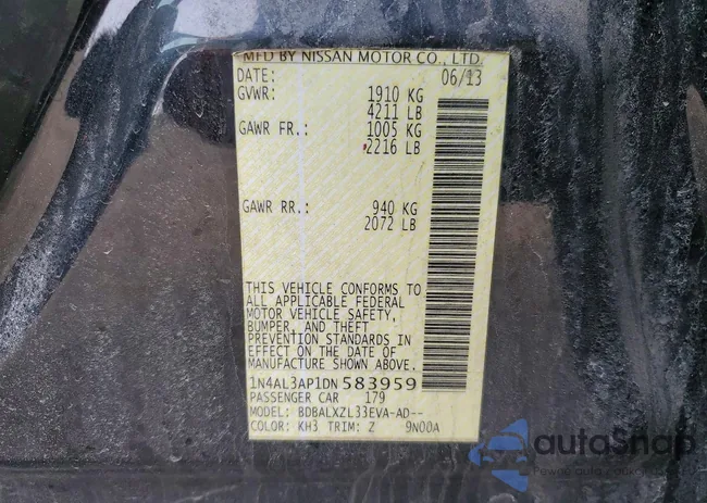 1N4AL3AP1DN583959: 41600986