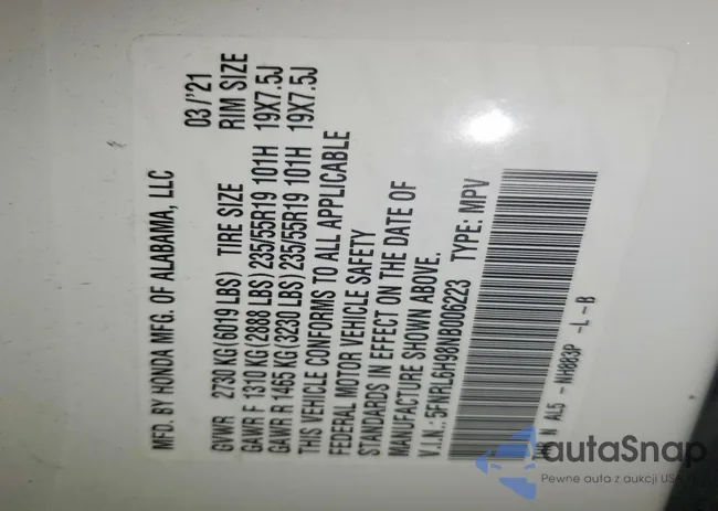 5FNRL6H98NB006223: 79981505