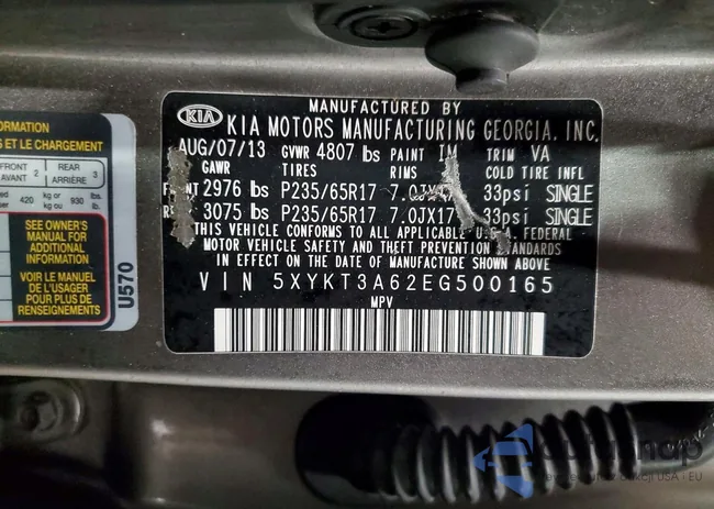 5XYKT3A62EG500165: 79110775