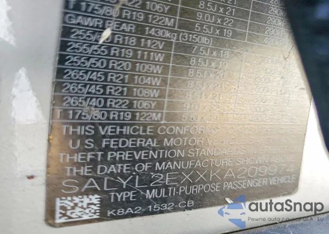 SALYL2EXXKA209974: 78879405