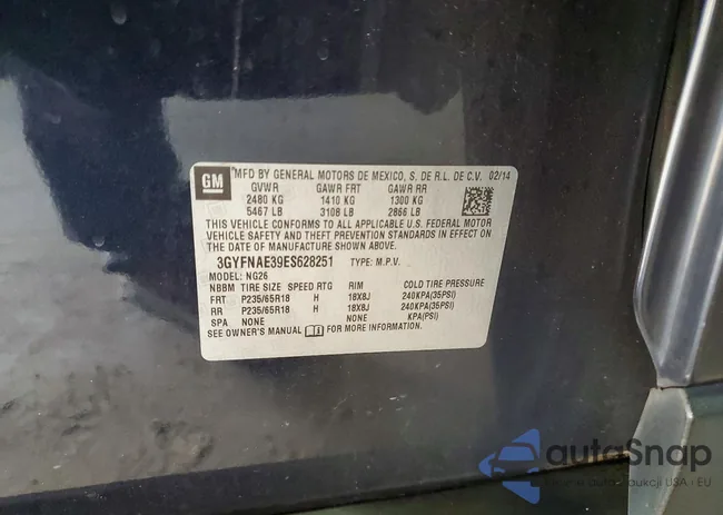 3GYFNAE39ES628251: 78789585