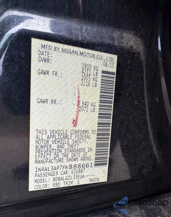 1N4AL3AP7FN888661: 45568936