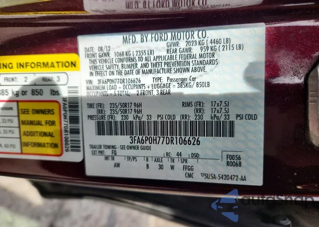 3FA6P0H77DR106626: 45611066