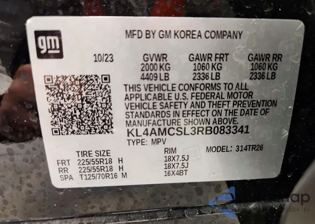 KL4AMCSL3RB083341: 46703136