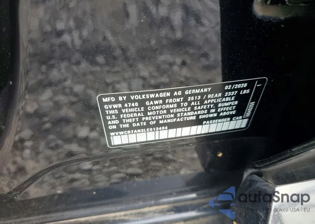 WVWCR7AN3LE013404: 45681236