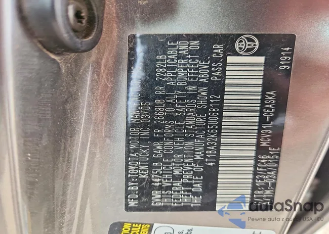 4T1BA32K65U068112: 47292826