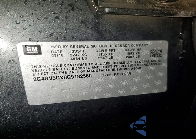 2G4GV5GX8G9182560: 79218305