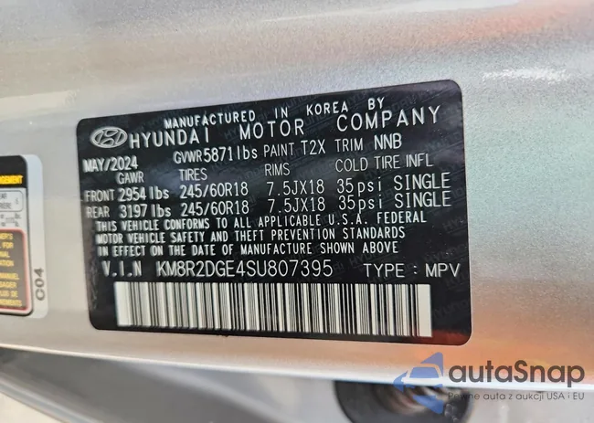 KM8R2DGE4SU807395: 78545315