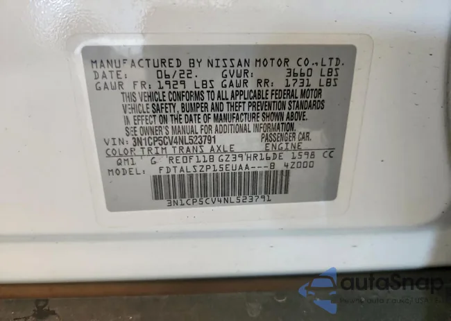 3N1CP5CV4NL523791: 45806526