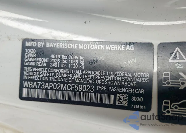 WBA73AP02MCF59023: 79195865