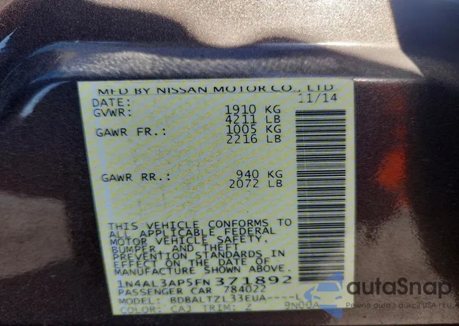 1N4AL3AP5FN371892: 79247325