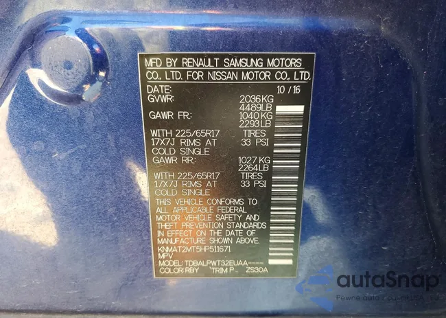 KNMAT2MT5HP511671: 45928836