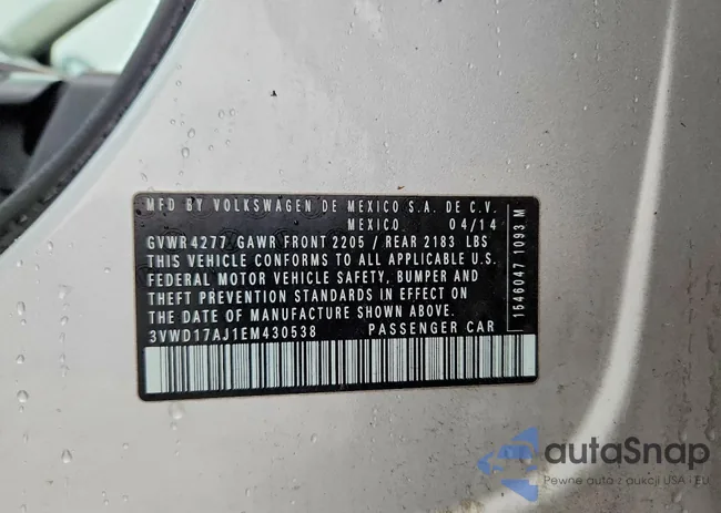 3VWD17AJ1EM430538: 79886395