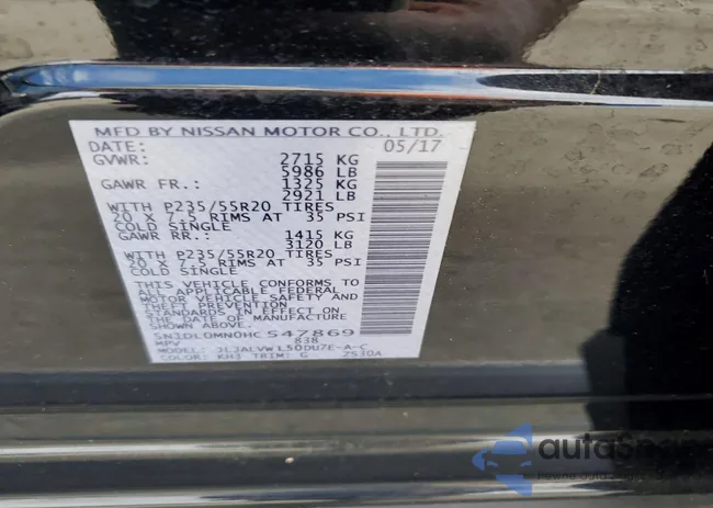 5N1DL0MN0HC547869: 46424146