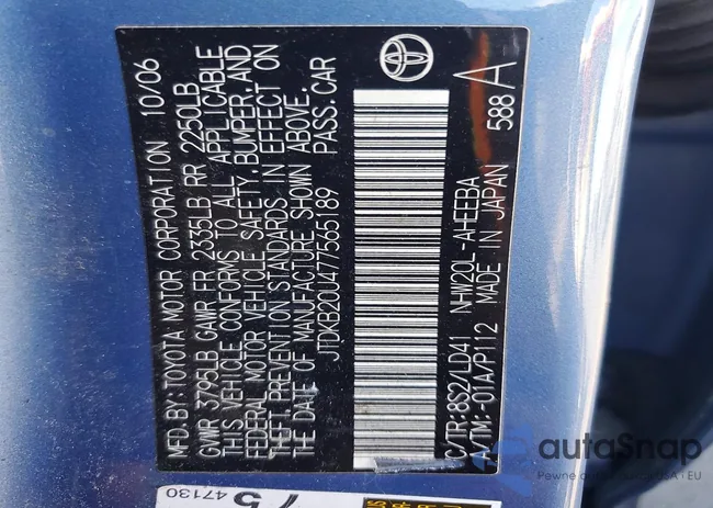 JTDKB20U477565189: 46939906