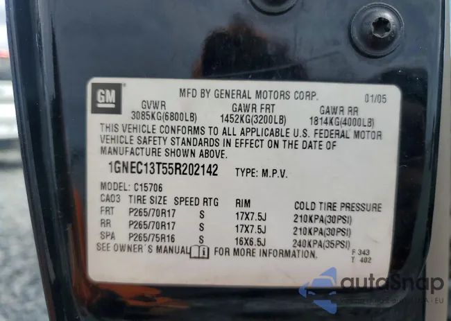 1GNEC13T55R202142: 79790625