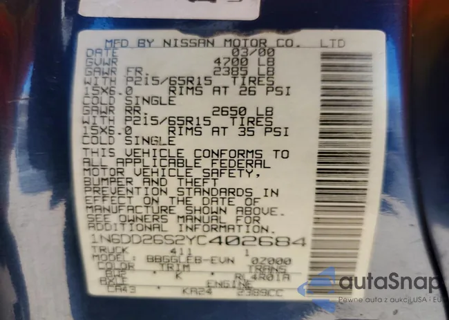 1N6DD26S2YC402684: 47222956