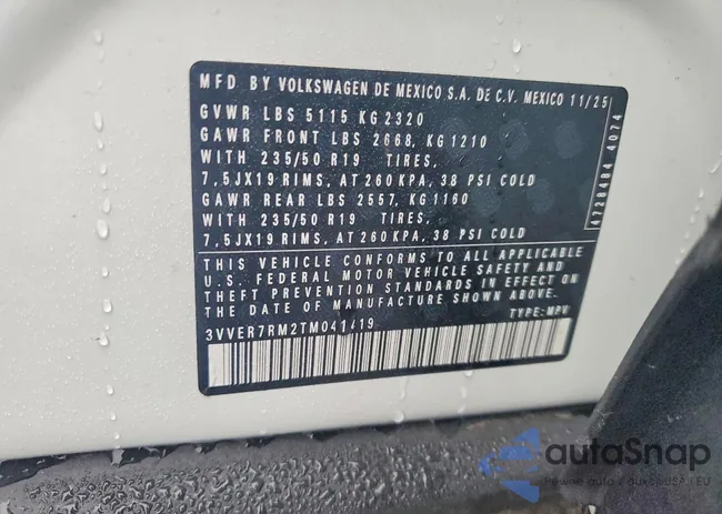 3VVER7RM2TM041419: 79290645