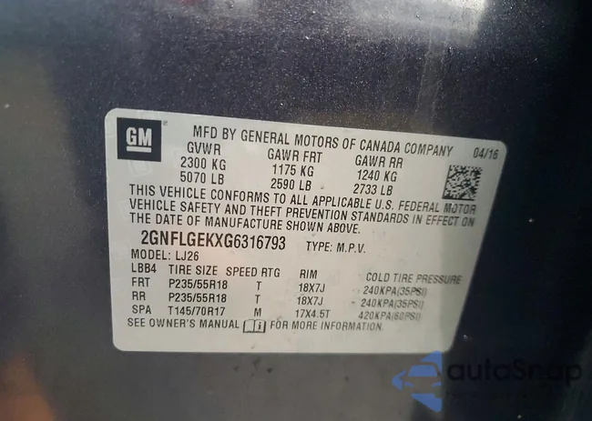 2GNFLGEKXG6316793: 45732916