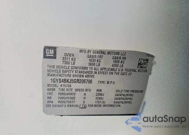 1GYS4BKJ5GR206798: 41760276