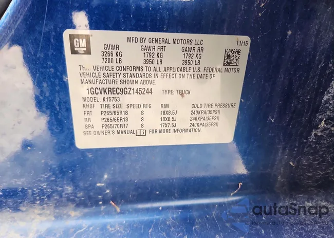 1GCVKREC9GZ145244: 46826966