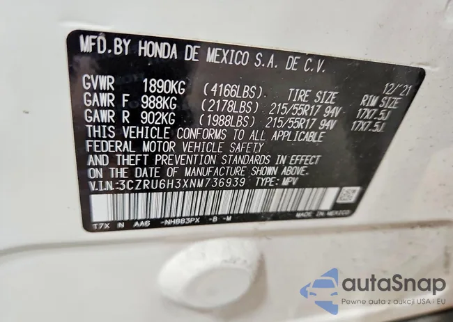 3CZRU6H3XNM736939: 79301355