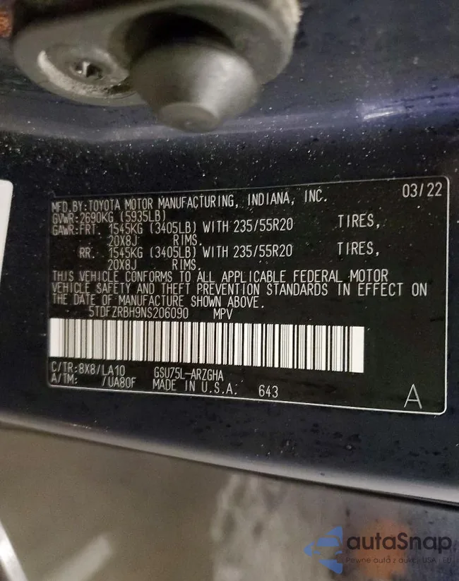 5TDFZRBH9NS206090: 79885935