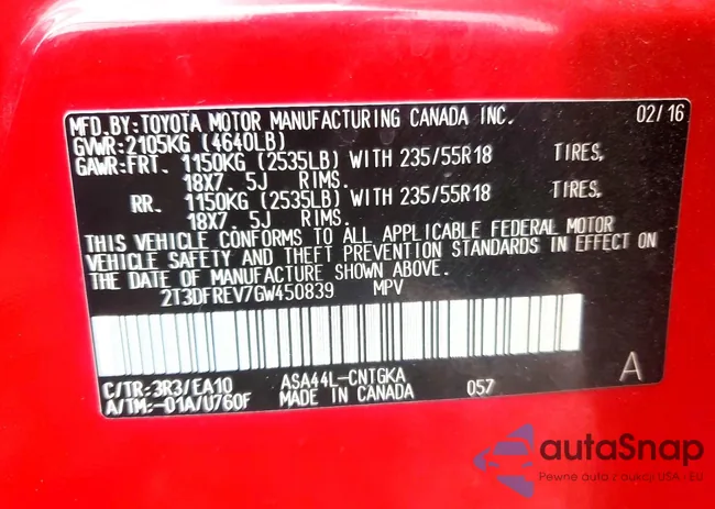 2T3DFREV7GW450839: 46898336