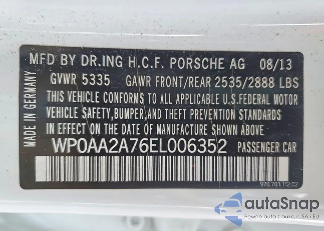 WP0AA2A76EL006352: 41778256